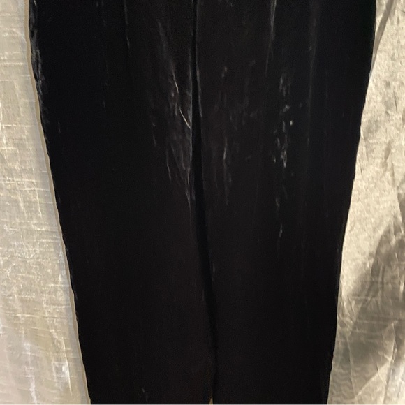 Massimo Dutti SZ 8 GUC, non stretch baggy crushed velvet trousers, side zip - Picture 6 of 14